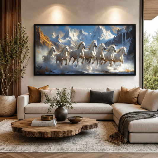 Seven Horse Vastu Wall Painting
