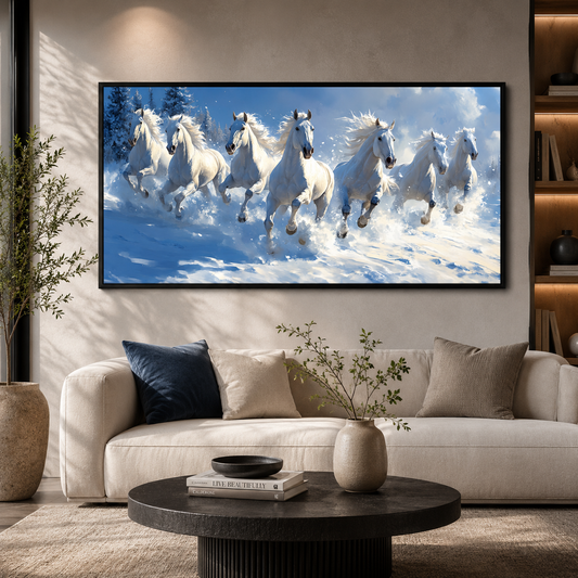 7 Horse Canvas Painting