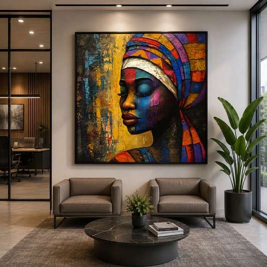 Abstract African Canvas Painting