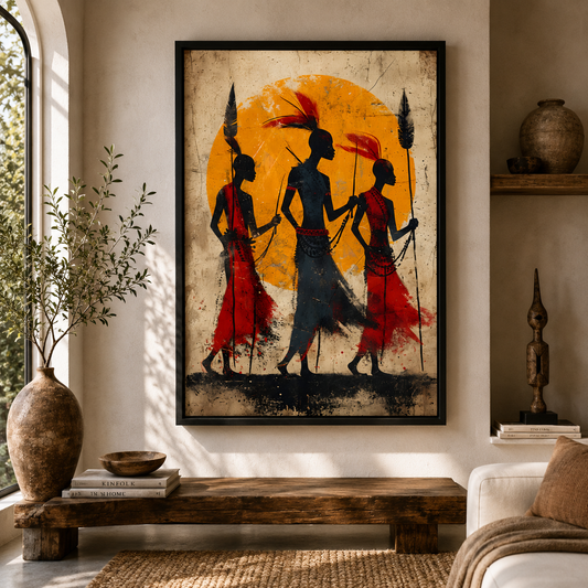 African Tribal Canvas Painting