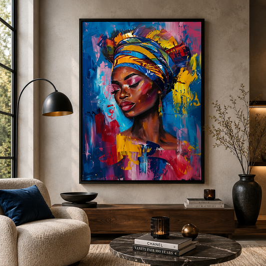 African Woman Canvas Painting