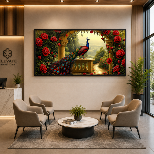 Peacock Vastu Canvas Wall Painting