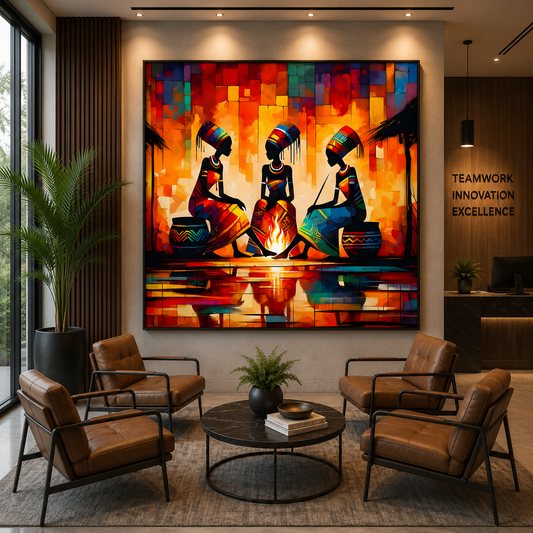 African Tribal Canvas Painting