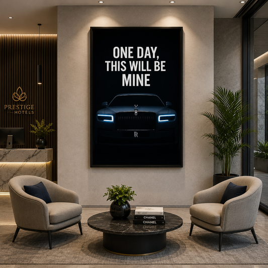One Day This Will Be Mine Luxury Car Motivational Wall Art Print