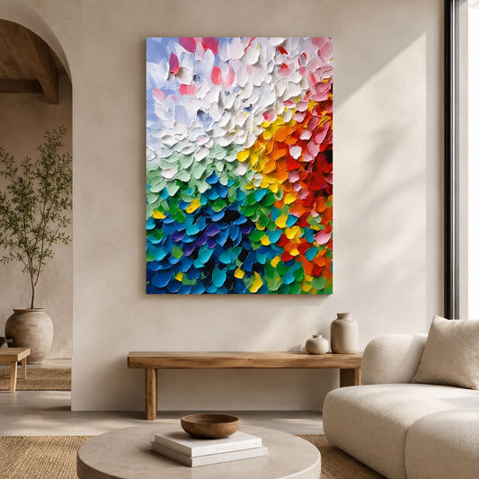 Modern Color Burst Abstract Canvas Wall Art Painting For Home Decor