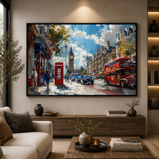 London City Street Canvas Wall Art