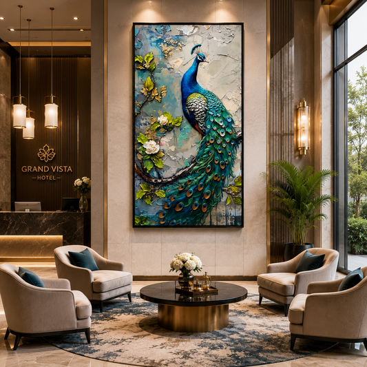Peacock Wall Art Canvas