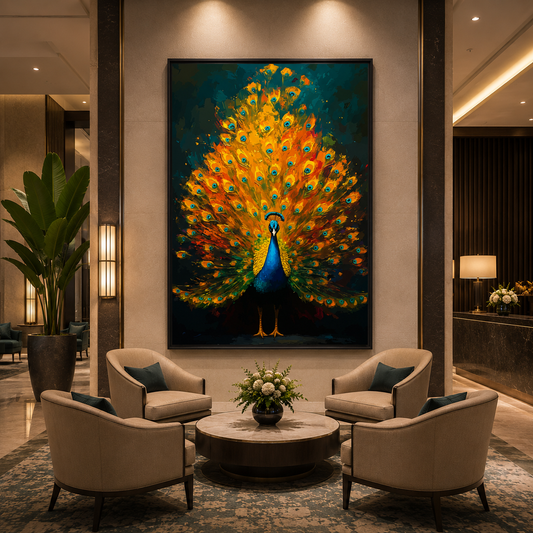 Peacock Wall Decor Canvas