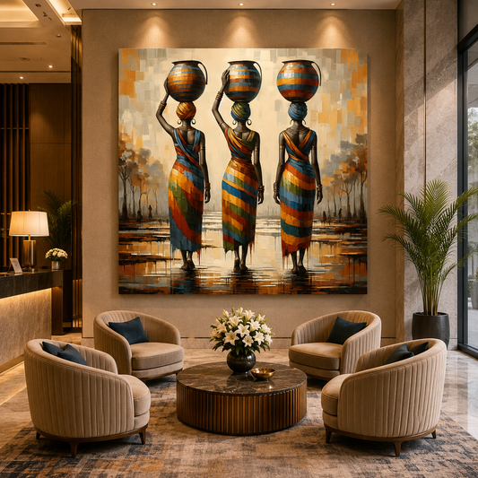 African Tribal Canvas Painting