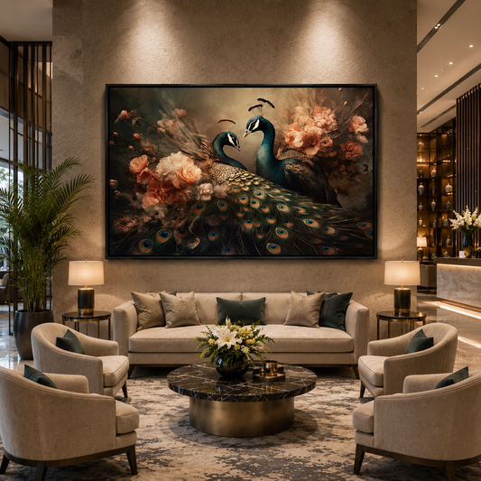 Peacock Canvas Painting