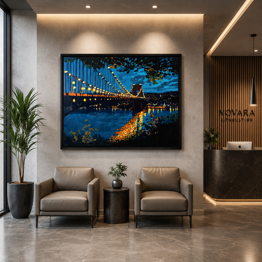 Burj Khalifa Sunset Skyline Canvas Wall Art Painting