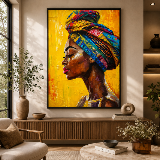African Woman Canvas Painting
