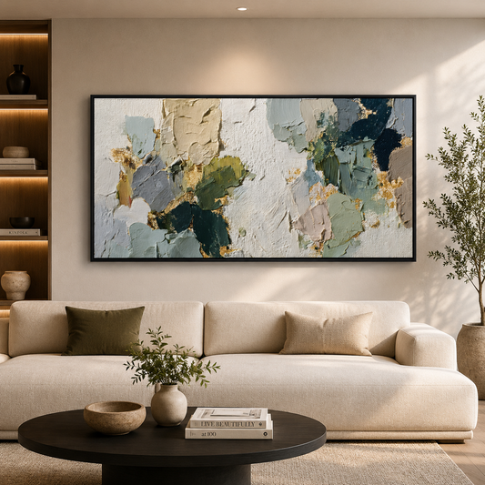Elegant Neutral Abstract Texture Canvas Wall Art Painting