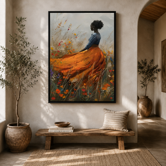 Abstract African Woman Canvas Painting