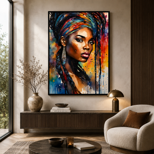 African Woman Canvas Painting