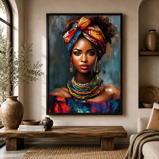 African Queen Canvas Painting