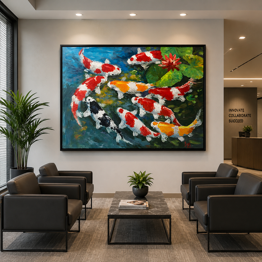 Feng Shui Koi Fish Wall Painting