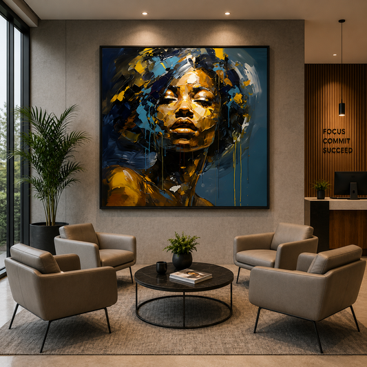 Abstract African Canvas Painting