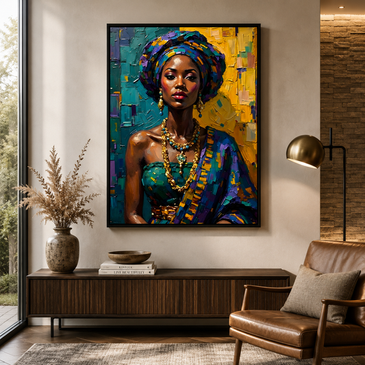 African Queen Canvas Painting
