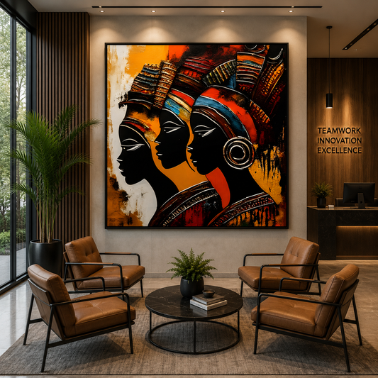 African Tribal Canvas Painting