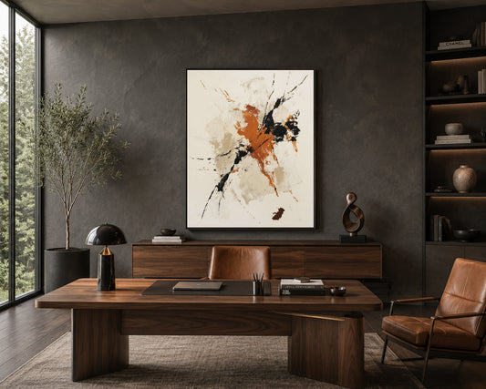 Minimalist Neutral Abstract Canvas Wall Art Painting