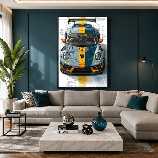 Sports Car Canvas Painting