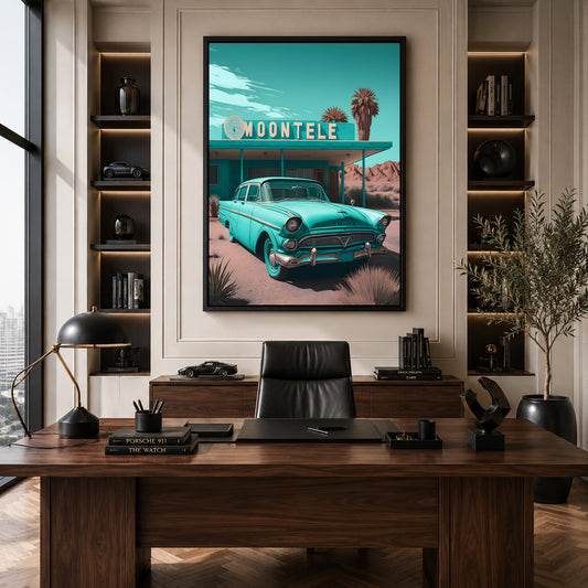 Classic Vintage Car Canvas Painting