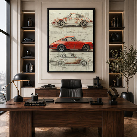 Porsche 911 Car Canvas Painting