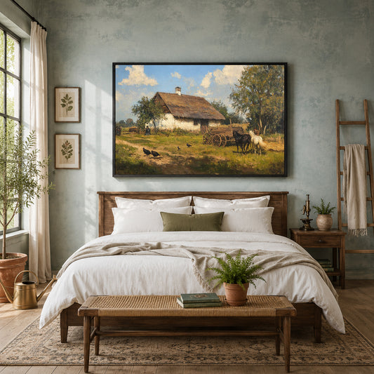 Vintage Rustic Farmhouse Canvas Wall Art