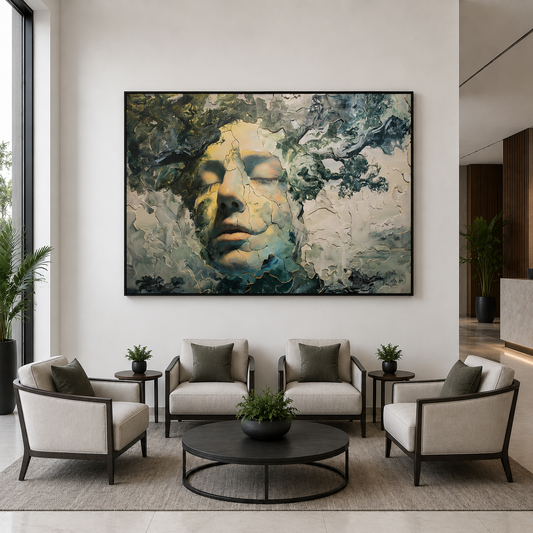 Abstract Face Nature Canvas Wall Art