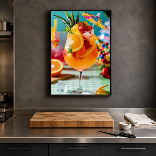 Cocktail Wall Art for Kitchen, Home Bar and Restaurant Decor
