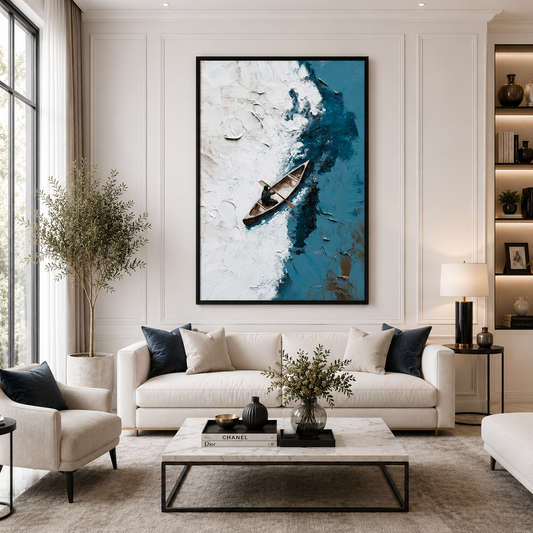 Abstract Boat Canvas Wall Art