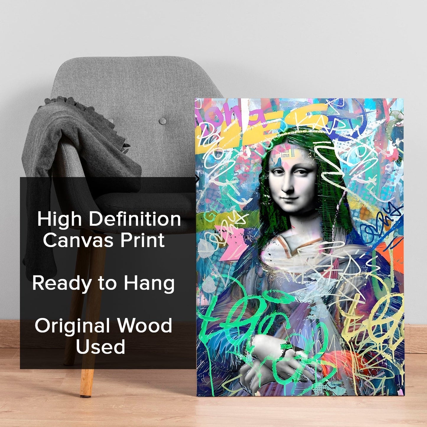 Mona Lisa Maximalist Altered Wall Art Print for Modern Decor