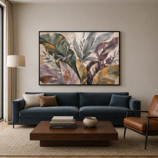 Quiet Garden Modern Botanical Canvas Art