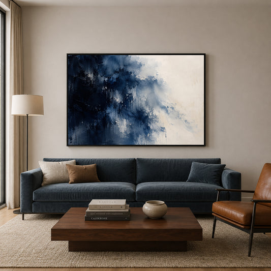 Into the Deep Expressive Abstract Canvas Art