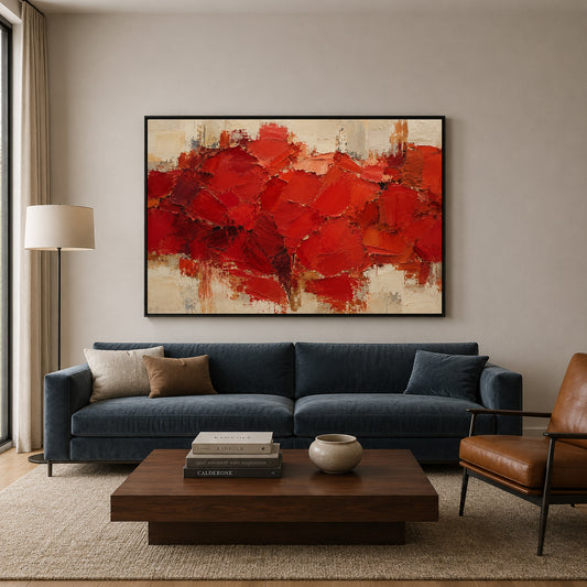 Scarlet Grove Textured Abstract Forest Canvas Wall Art