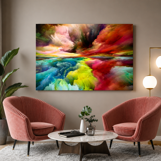 Colorful Abstract Canvas Wall Art for Modern Living Room Home Decor