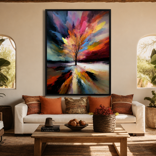 Abstract Tree Canvas Wall Art Modern Landscape Painting Decor