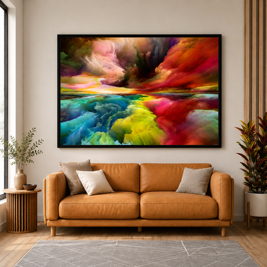 Colorful Abstract Canvas Wall Art for Modern Living Room Home Decor