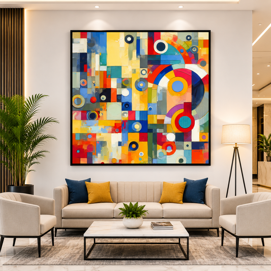Geometric Abstract Canvas Wall Art