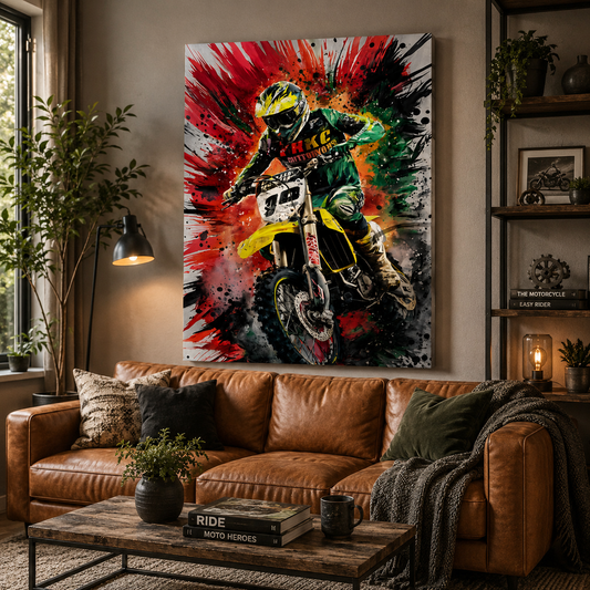 Speed Burst Racing Wall Art Painting for Modern Home Décor