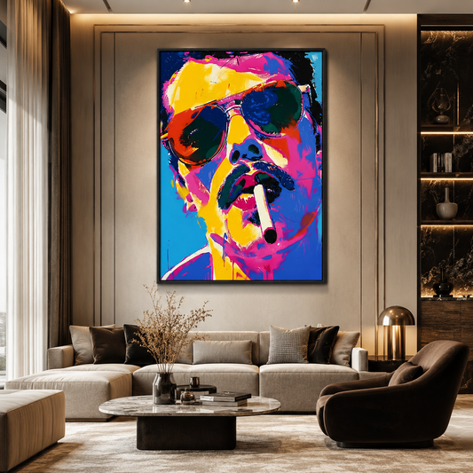 Modern Pop Art Portrait Maximalist Wall Art