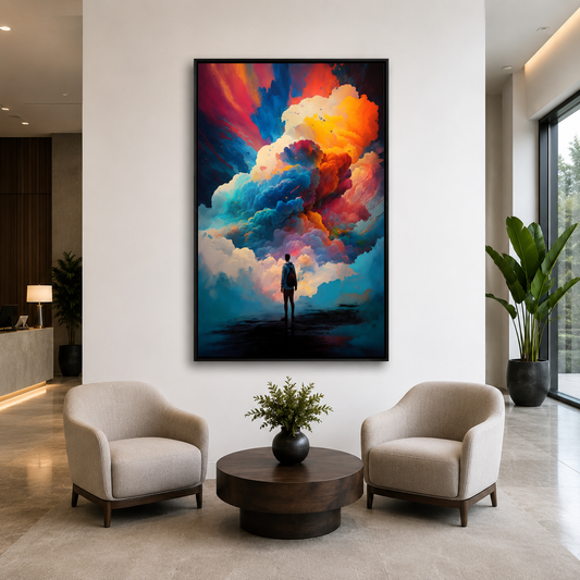 Abstract Color Cloud Canvas Wall Art