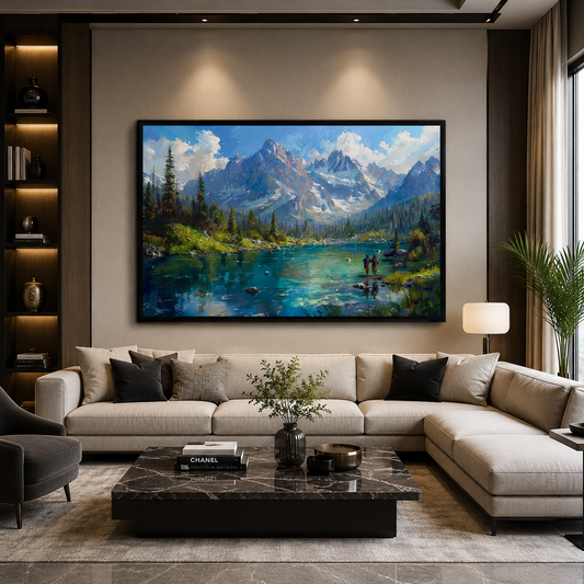 Mountain Lake Canvas Wall Art