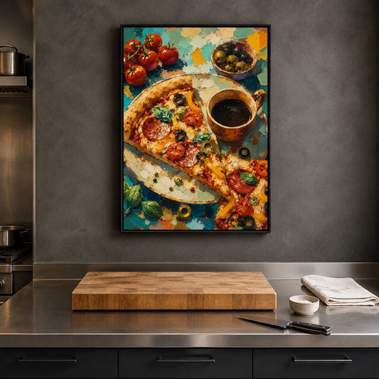 Pizza Wall Art for Kitchen, Dining Room and Italian Food Decor