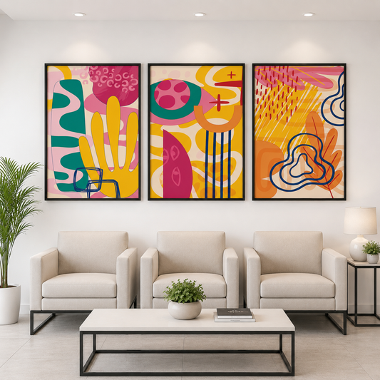 Abstract Canvas Wall Art Set