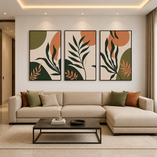 Modern Botanical Canvas Wall Art