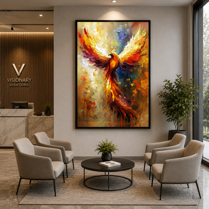Phoenix Wall Art Canvas Painting for Living Room Decor
