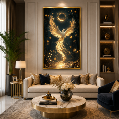Phoenix Wall Art Luxury Canvas Artwork for Contemporary Interiors