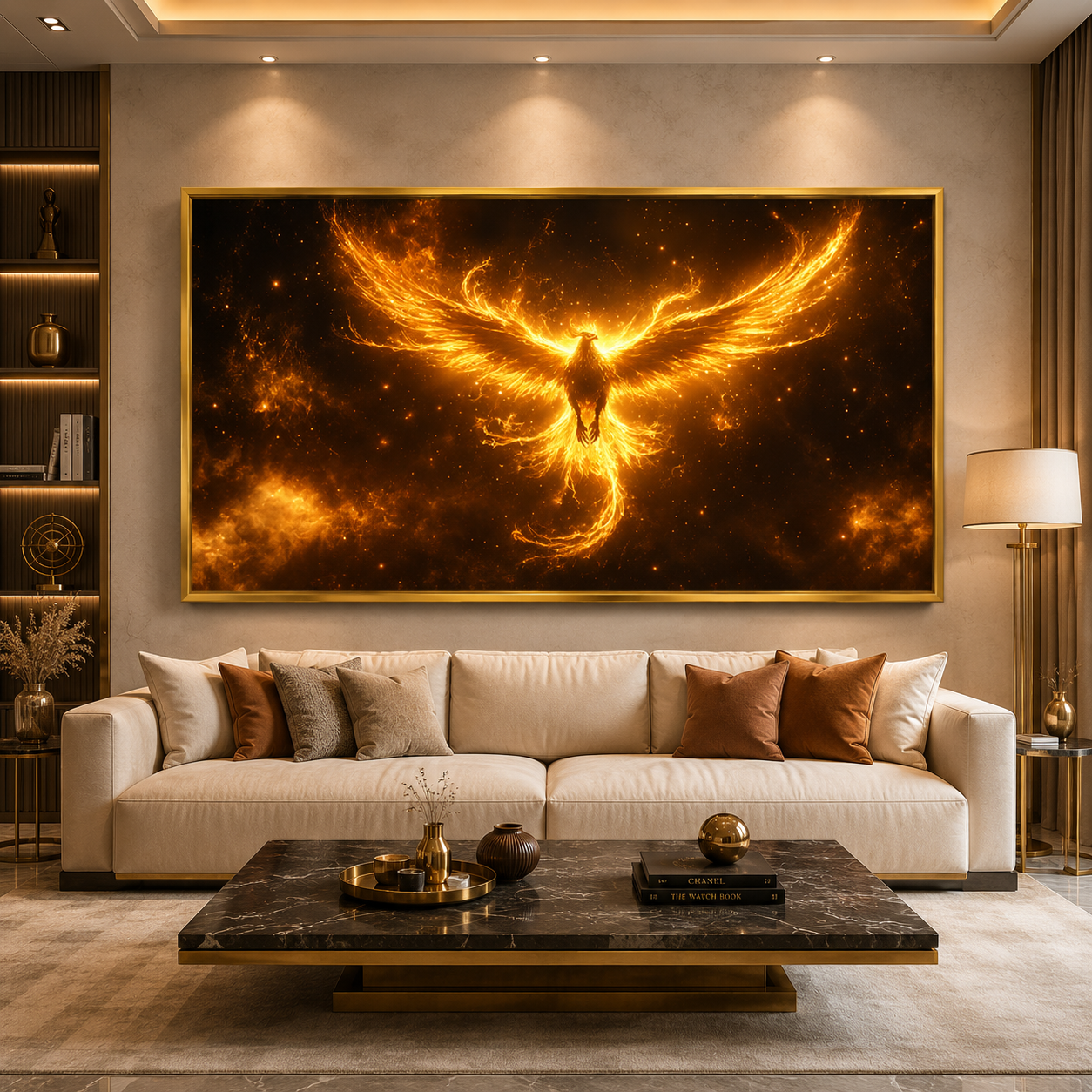 Phoenix Vastu Wall Art Painting for Positive Energy and Growth